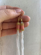 Load image into Gallery viewer, Pink, Gold, & White Woven Fishtail Braids
