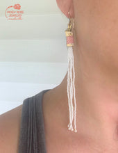 Load image into Gallery viewer, Pink, Gold, & White Woven Fishtail Braids