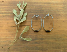 Load image into Gallery viewer, Forward Facing Oval Hoops with Metal Beads