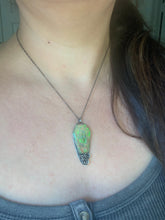 Load image into Gallery viewer, Synthetic Opal Coffin Necklace