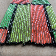 Load image into Gallery viewer, geometric neon beaded earrings
