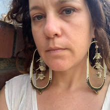Load image into Gallery viewer, statement hoops with snake vertebrae