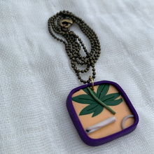 Load image into Gallery viewer, polymer clay and brass 420 unisex necklaces