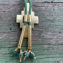 Load image into Gallery viewer, cow skull brass bolo