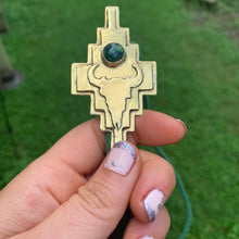 Load image into Gallery viewer, cow skull brass bolo