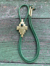 Load image into Gallery viewer, cow skull brass bolo