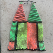 Load image into Gallery viewer, geometric neon beaded earrings
