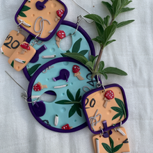 Load image into Gallery viewer, polymer clay and sterling silver 420 earrings, 2 pairs