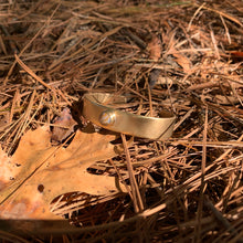 Load image into Gallery viewer, brass & moss agate cuff