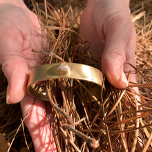 Load image into Gallery viewer, brass & moss agate cuff