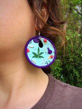 Load image into Gallery viewer, polymer clay and sterling silver 420 earrings, 2 pairs