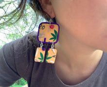 Load image into Gallery viewer, polymer clay and sterling silver 420 earrings, 2 pairs