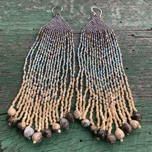 Load image into Gallery viewer, tears of job beaded earrings