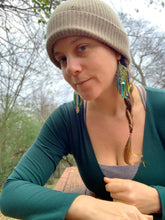 Load image into Gallery viewer, multi color fringe beaded statement earrings
