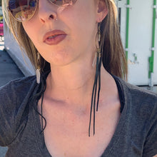Load image into Gallery viewer, black or brown dream catcher earrings, made-to-order