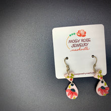Load image into Gallery viewer, dainty floral polymer clay earrings