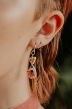 Load image into Gallery viewer, dainty floral polymer clay earrings