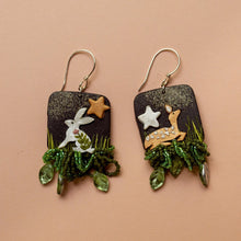 Load image into Gallery viewer, woodland creatures & silver dust earrings