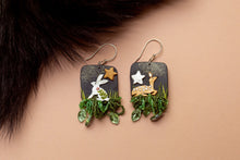 Load image into Gallery viewer, woodland creatures & silver dust earrings