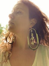 Load image into Gallery viewer, statement hoops with snake vertebrae