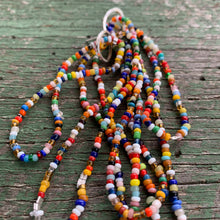 Load image into Gallery viewer, silver free form hoop studs, trade beads
