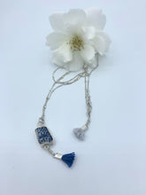 Load image into Gallery viewer, james river pottery long tassel necklace