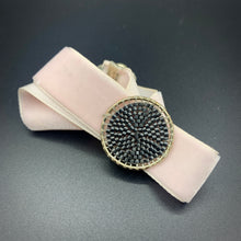 Load image into Gallery viewer, baby pink and chrome beaded velvet choker