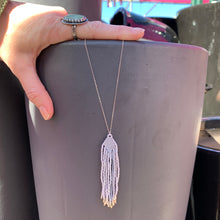 Load image into Gallery viewer, dainty beaded silver pendant necklace