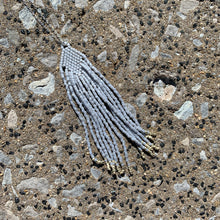 Load image into Gallery viewer, dainty beaded silver pendant necklace