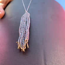 Load image into Gallery viewer, dainty beaded silver pendant necklace