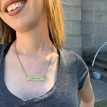 Load image into Gallery viewer, GO PREDS! hand-stamped brass necklace, made-to-order