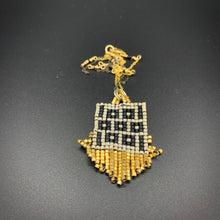 Load image into Gallery viewer, beaded textile pattern dainty necklace