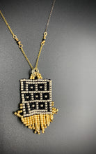 Load image into Gallery viewer, beaded textile pattern dainty necklace