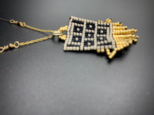 Load image into Gallery viewer, beaded textile pattern dainty necklace