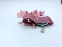 Load image into Gallery viewer, pink turquoise velvet beaded choker