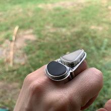 Load image into Gallery viewer, black and white statement ring