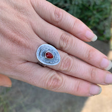 Load image into Gallery viewer, coral teardrop ring