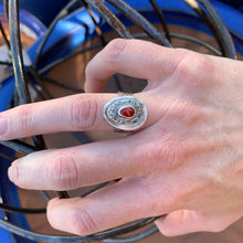 Load image into Gallery viewer, coral teardrop ring