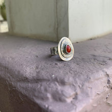 Load image into Gallery viewer, coral teardrop ring
