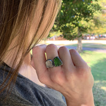 Load image into Gallery viewer, lake glass adjustable ring