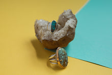 Load image into Gallery viewer, turquoise low dome band ring