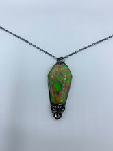 Load image into Gallery viewer, Synthetic Opal Coffin Necklace
