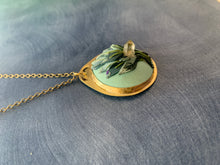 Load image into Gallery viewer, crystal and sage polymer clay pendant 420 collection
