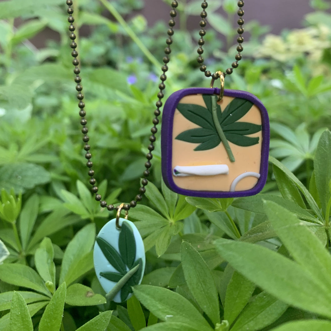 polymer clay and brass 420 unisex necklaces