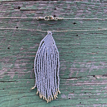 Load image into Gallery viewer, dainty beaded silver pendant necklace
