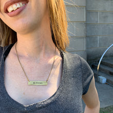 Load image into Gallery viewer, NASHVILLE hand-stamped brass necklace, made-to-order
