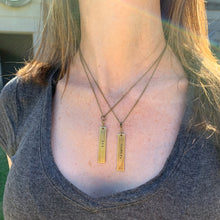 Load image into Gallery viewer, simplify hand-stamped brass necklace, made-to-order
