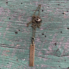 Load image into Gallery viewer, simplify hand-stamped brass necklace, made-to-order
