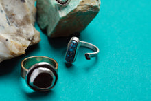 Load image into Gallery viewer, open adjustable turquoise stacker
